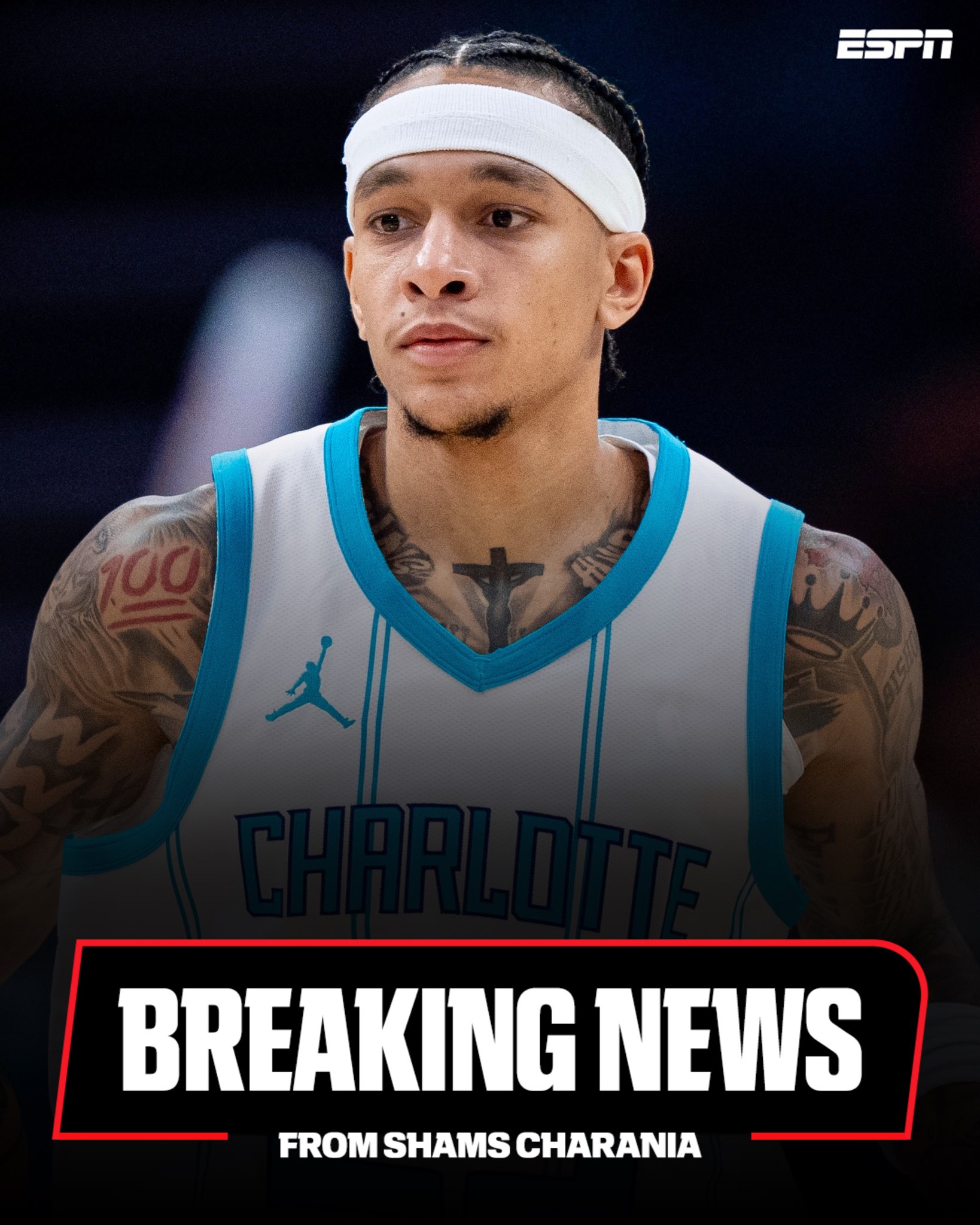 Shams：后卫特雷-曼恩3年2400万美元续约黄蜂！