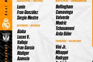 AG体育官网-皇马战莱加内斯名单：姆巴佩领衔，库尔图瓦、塞巴略斯缺席